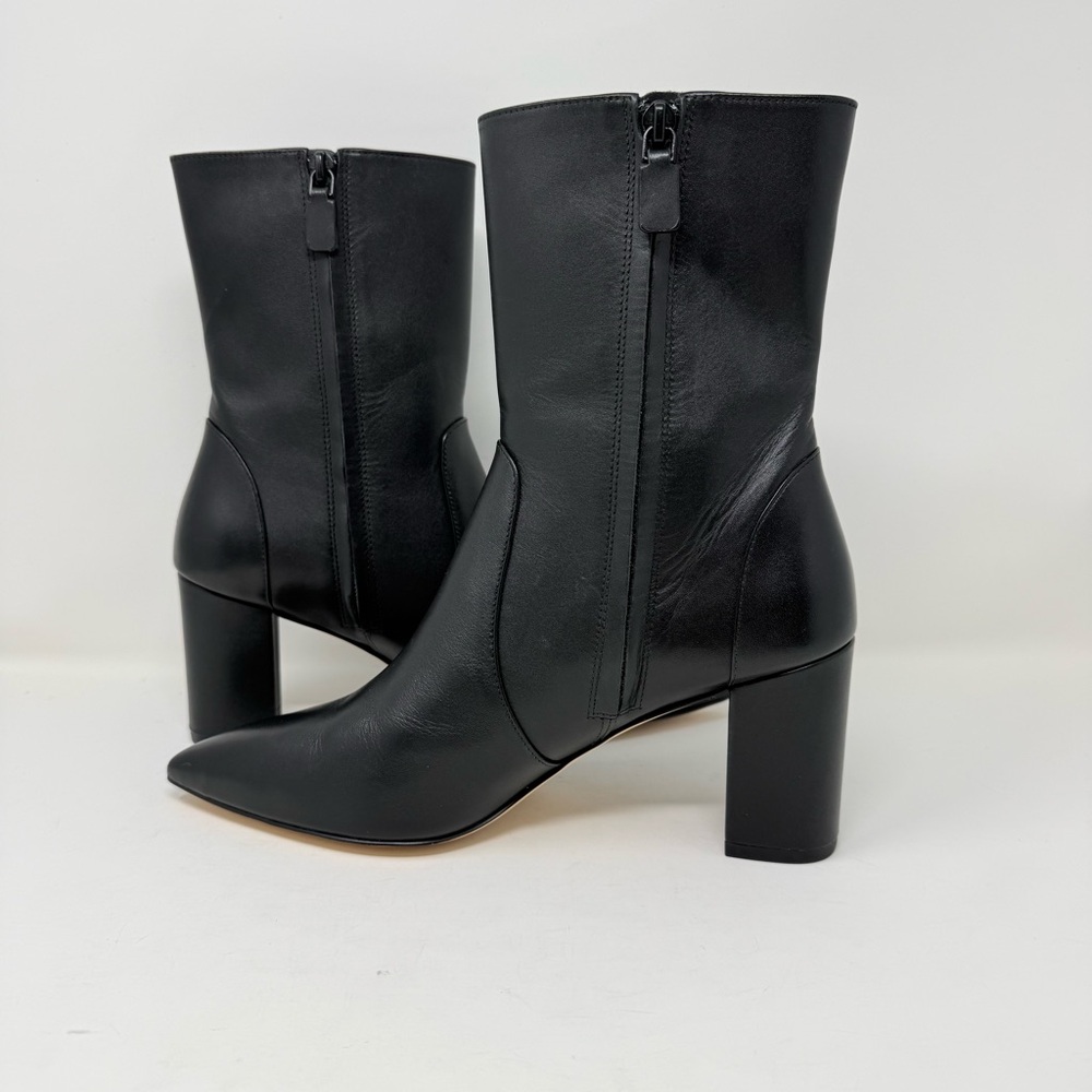 New Stuart Weitzman Renegade Ankle Bootie Black Leather Sz 8.5 - Picture 11 of 13